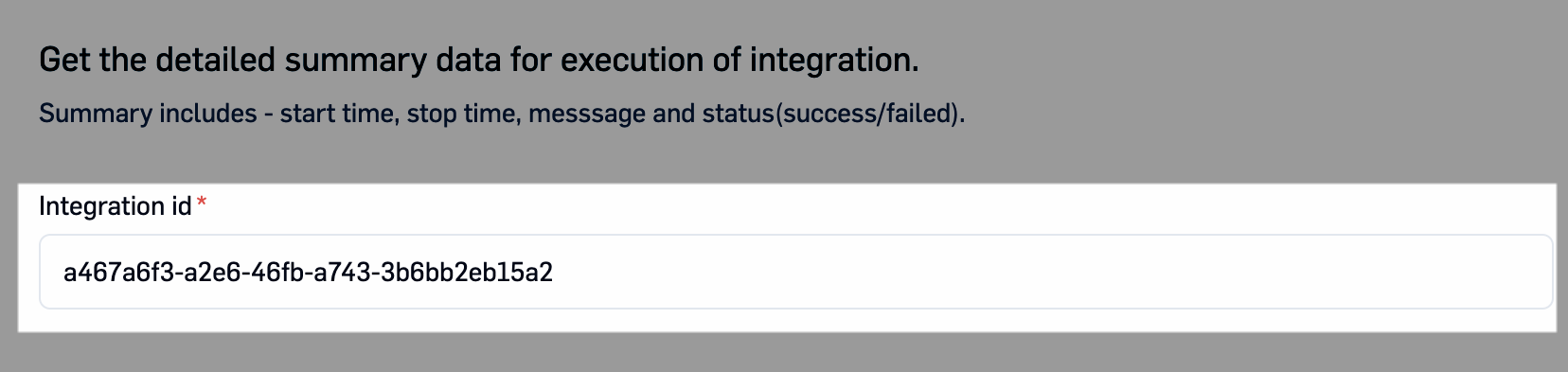 Integration id field highlighted in the Developer IDE for Integrations UI